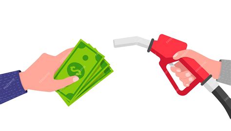 Premium Vector | Payment for fuel buying petrol concept fuel pump in hand man in exchange for money