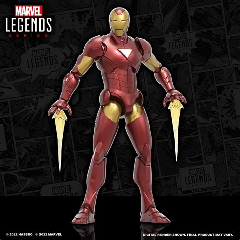 Avengers 2023 Marvel Legends Iron Man (Extremis) 6-Inch Action Figure ...