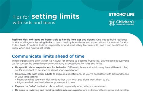 Setting and Enforcing Limits With Kids and Teens | Strong4Life