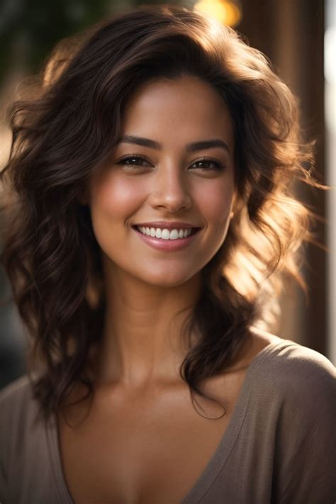 a close up of a person with a smile on her face