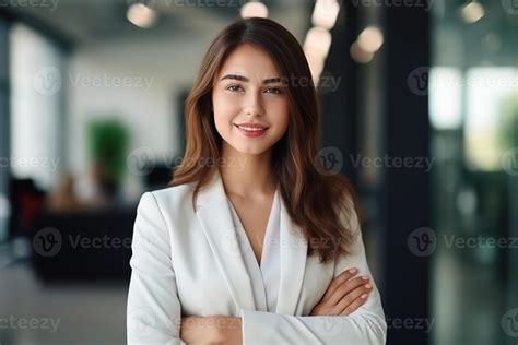 Portrait of a professional woman in a suit. Business woman standing in ...
