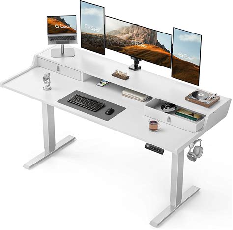 Amazon.com: ErGear Electric Standing Desk with Drawers, 63″ x 28 ...