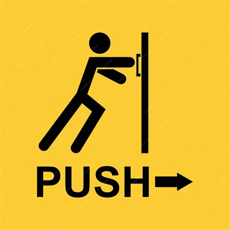 Premium Vector | Push and pull door icon