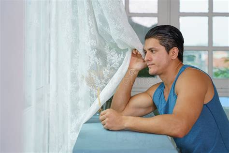 Man Self Isolation Alone at Home during Lockdown Stock Photo - Image of depression, serious ...