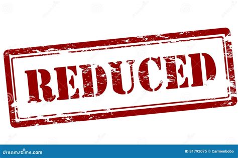 Reduced stock illustration. Illustration of sign, stamp - 81792075