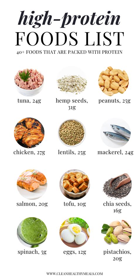 High protein foods reference chart printable instant download at a ...