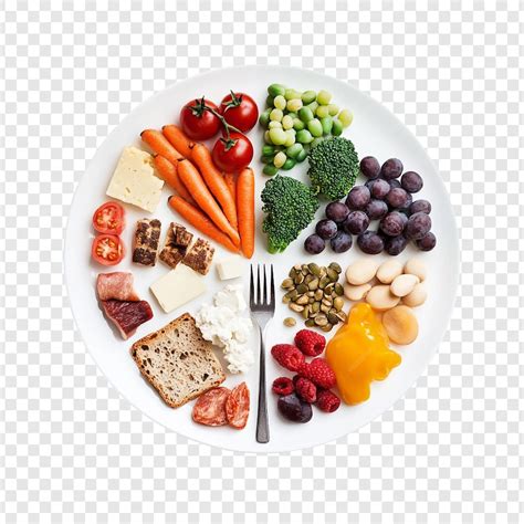 Free PSD | Balanced Diet Plate A Vibrant and Healthy Meal