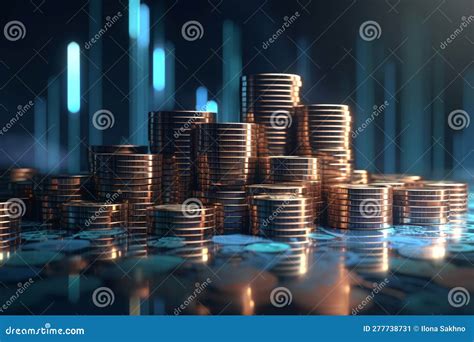 Saving Stack Coins Money Concept Stock Illustration - Illustration of ...