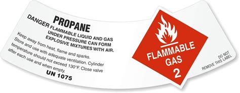 Propane Gas Label