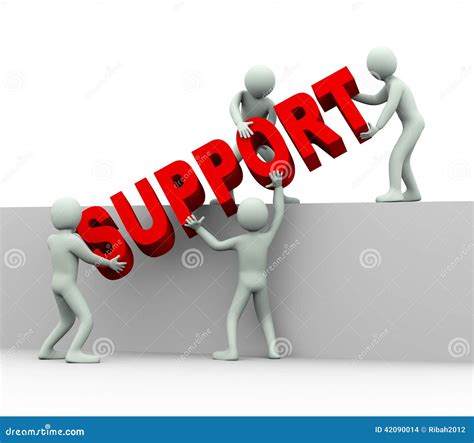 3d People - Concept of Help and Support Stock Illustration ...