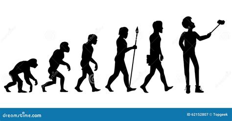 Human Evolution From Ape To Man Stock Vector - Image: 62152807