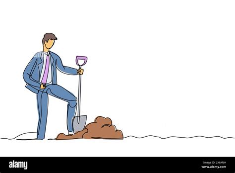 Shovel dirt man Stock Vector Images - Alamy