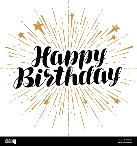 Happy birthday phrase hand Stock Vector Images - Alamy