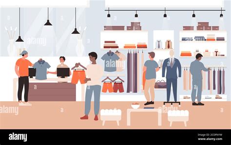 Man buy clothes fashion Stock Vector Images - Alamy