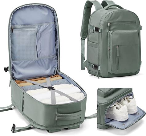 Amazon.com: WEPOET Lightweight Travel Backpack For Women Men Carry On Backpack Flight Approved ...