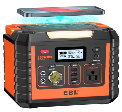 Buy EBLPortable Power Station 300, 110V/330W Pure Sine Wave Solar ...