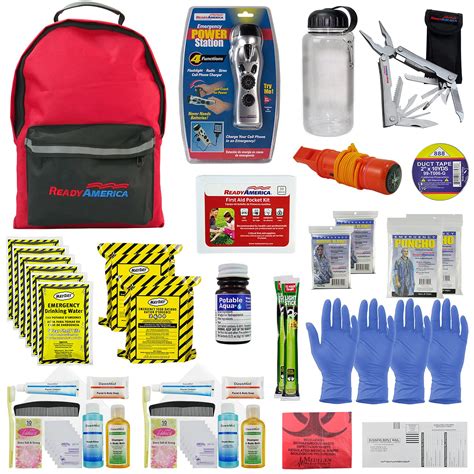 Ready America 72 Hour Deluxe Emergency Kit, 2-Person 3-Day Backpack, First Aid Kit, Survival ...