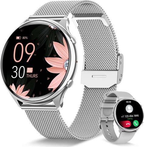 XCOAST SIONA 2 Damen Smartwatch Silber 6,9mm hoch - iOS und Android ...