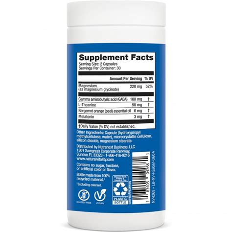 Natural Vitality Calm Sleep 60 Capsules