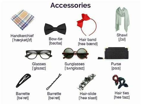 Fashion Accessories Vocabulary in English - ESLBUZZ