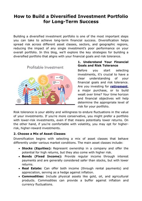 PPT - How to Build a Diversified Investment Portfolio for Long-Term ...