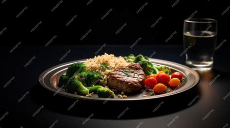 Premium Photo | The simplicity of a balanced meal on a plate