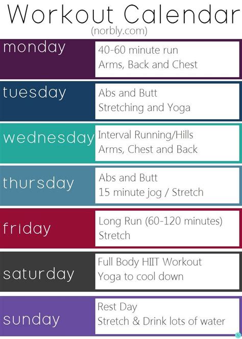 I think I would like this | Weekly workout schedule, Weekly workout ...