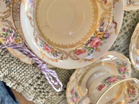 Vintage Rosenthal queens Bouquet Continental Ivory 50 Piece Set-service ...