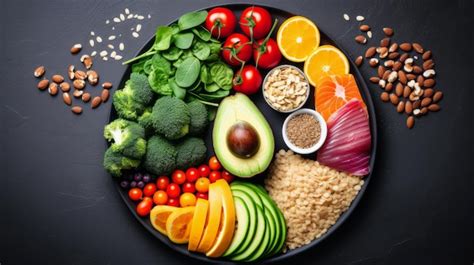 Premium AI Image | A balanced plate of food with lean proteins whole ...