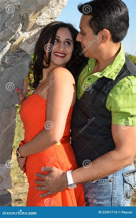 Romantic Couple stock photo. Image of orange, dress, looks - 23351716