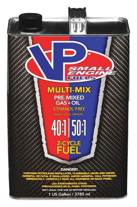 VP SMALL ENGINE FUELS Small Engine Fuel, 2 Cycle: 1 gal Size, Blue, 4 ...