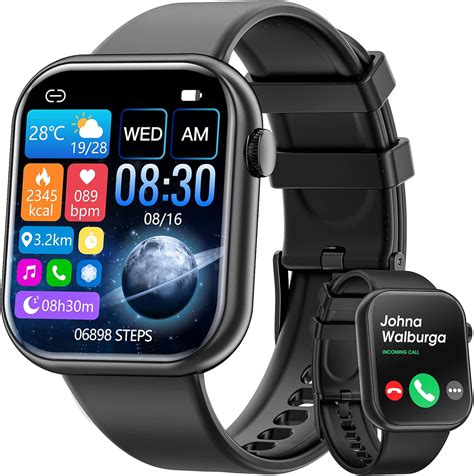 Smartwatch voor heren en dames, 1,85 inch scherm, smartwatch met ...