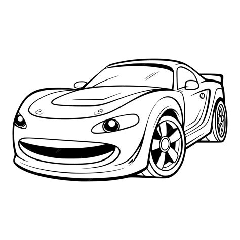 Car Coloring Pages Drawing For Kids | Premium AI-generated vector