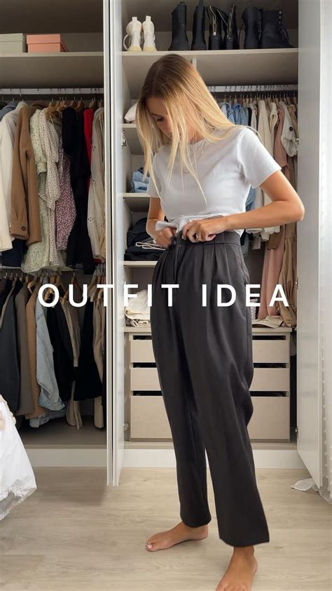 Outfit idea wearing tailored trousers🤎 | Вдохновленные наряды, Модные ...