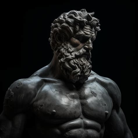 Premium Photo | Stoic man statue Strong Stoic man