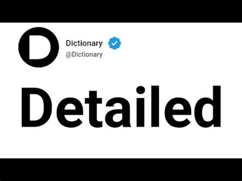 Detailed Meaning In English - YouTube