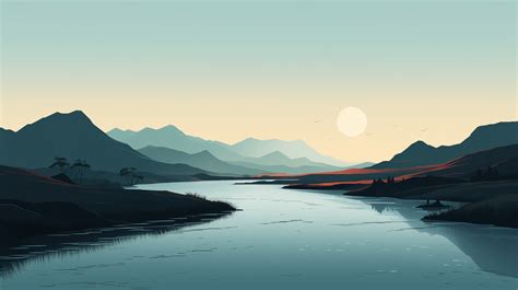 9999x9999 Resolution HD Minimalist River 9999x9999 Resolution Wallpaper ...
