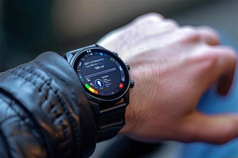 Smartwatch Displaying Cashless Transaction Notifications | Premium AI ...