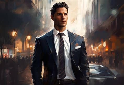 Premium AI Image | The Confident Business Man in a Sharp Suit
