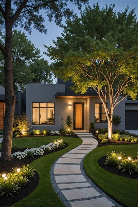 20 Modern Front Yard Landscaping Ideas - Toolz Geek | Modern landscape ...