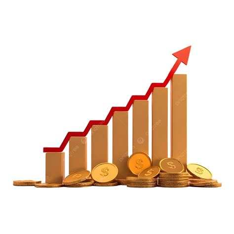 3d Financial Growth Chart With Gold Stacks, Financial, Chart, Gold PNG ...