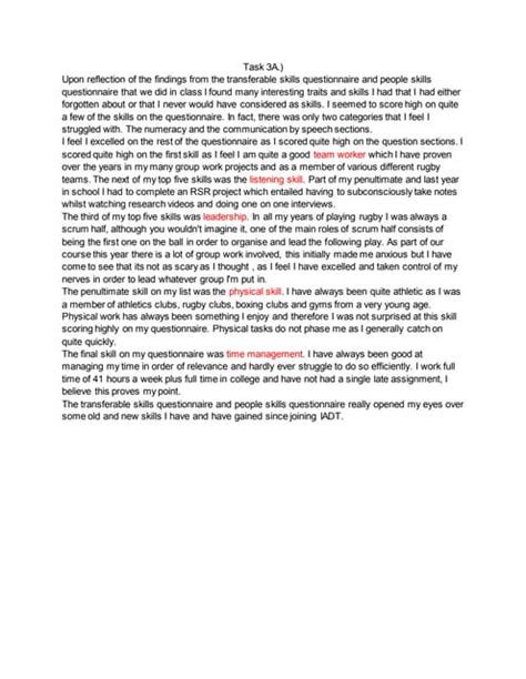 Transferable skills | DOCX | Rugby Union | Rugby