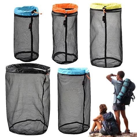5Pcs-set-Travel-Mesh-Stuff-Sack-Nylon-Mesh-Drawstring-Storage-Bag-For-Camping-Travelling-Hiking ...
