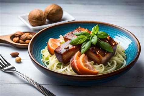 Premium Photo | A balanced meal on a plate including foods rich in magnesium
