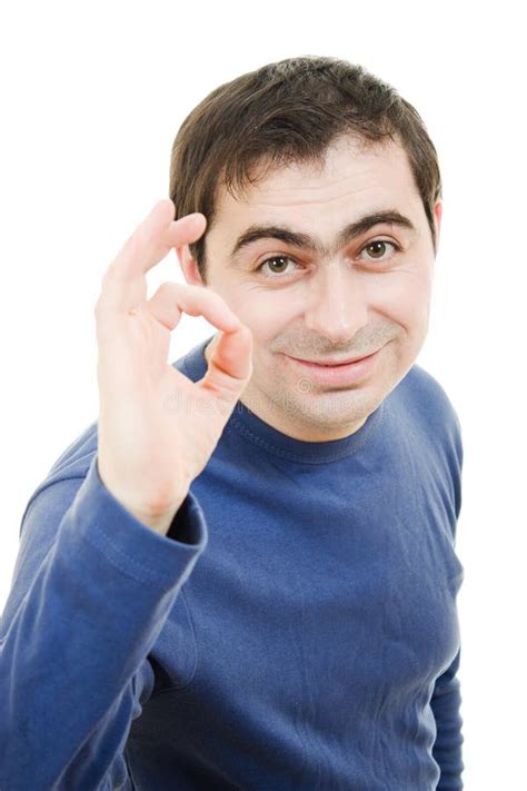 Successful Man Shows Gesture Okay Stock Image - Image of finger ...