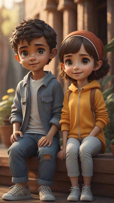 Cute Little Friends | Couple cartoon, Love cartoon couple, Cute couple ...