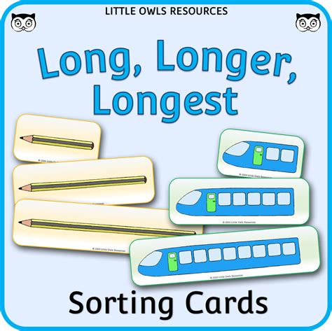 Long, Longer, Longest - Length Comparison and Sorting Cards by Teach Simple