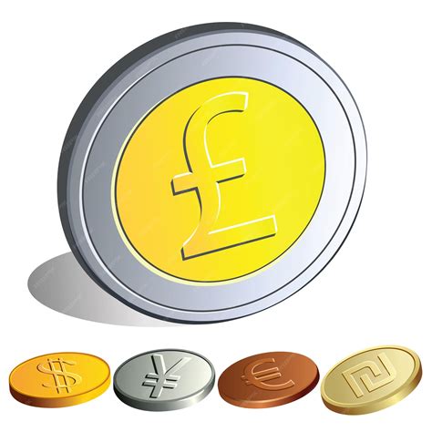 Premium Vector | Money coins with the symbols of the major currencies