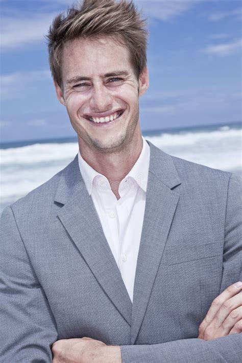 Business Man in Grey Suit in Studio Stock Image - Image of marketing ...