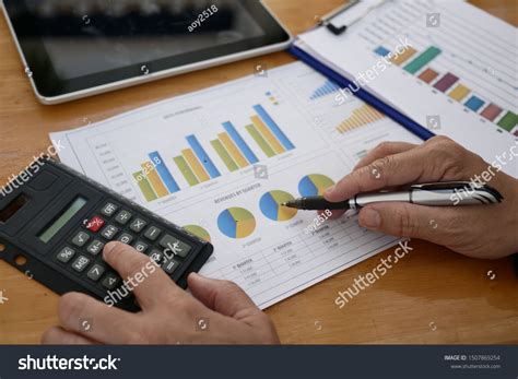 Business Man Reviewing Data Financial Statement Stock Photo 1507869254 ...